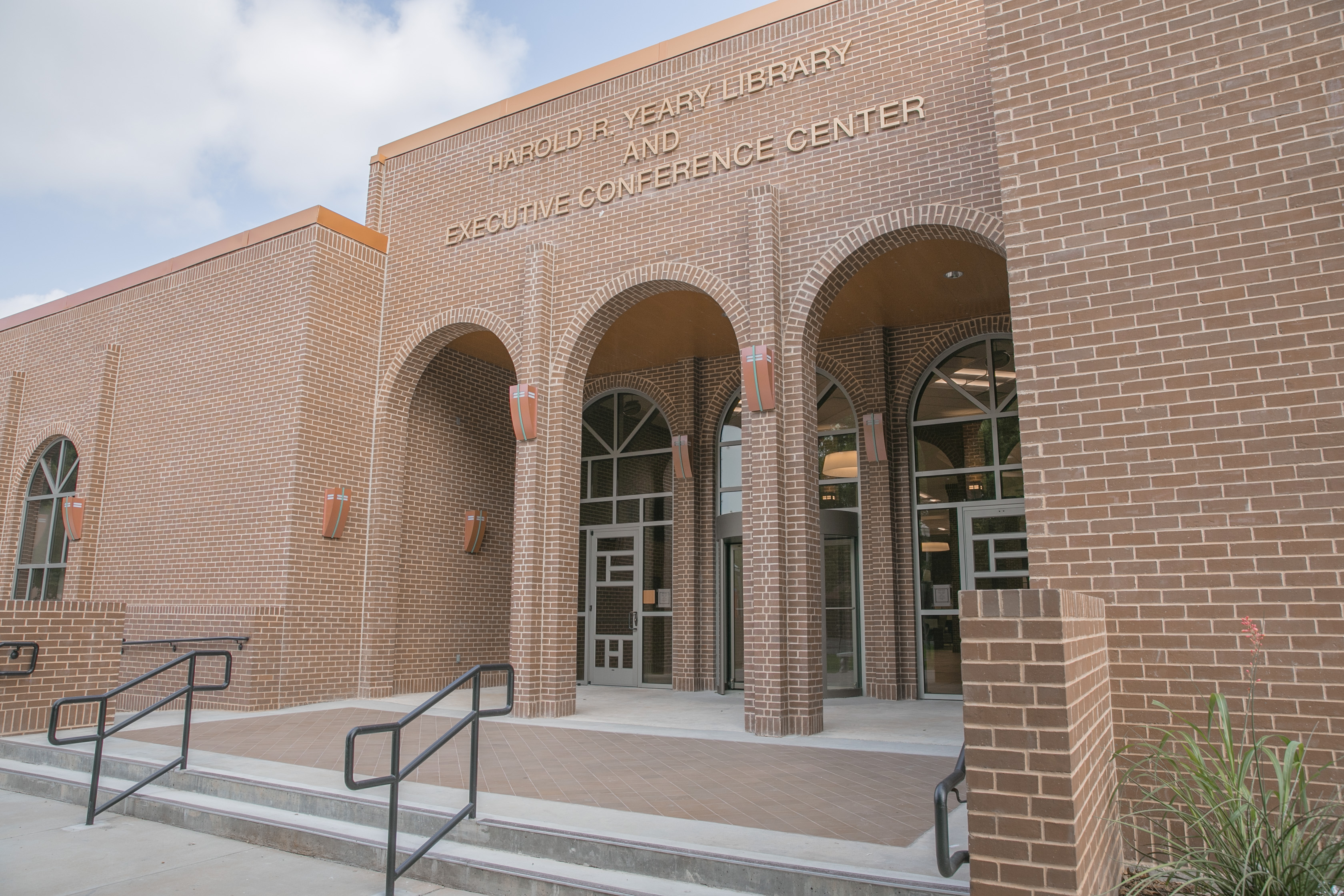 Exterior view of the Harold R. Yeary Library building, located on the Ft. McIntosh Campus