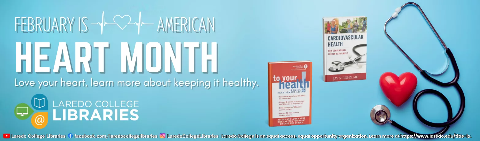 Promoting February is Heart Awareness Month and the books that we have available for checkout