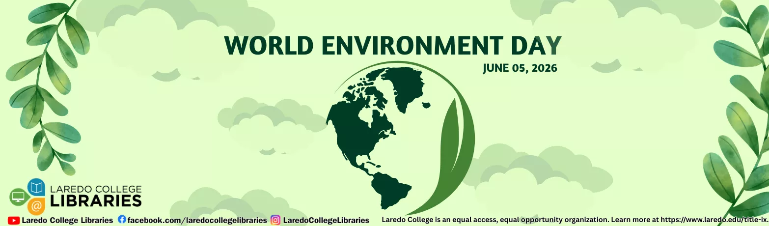 World Environment Day banner featuring a globe and leaf design on a green nature-themed background.
