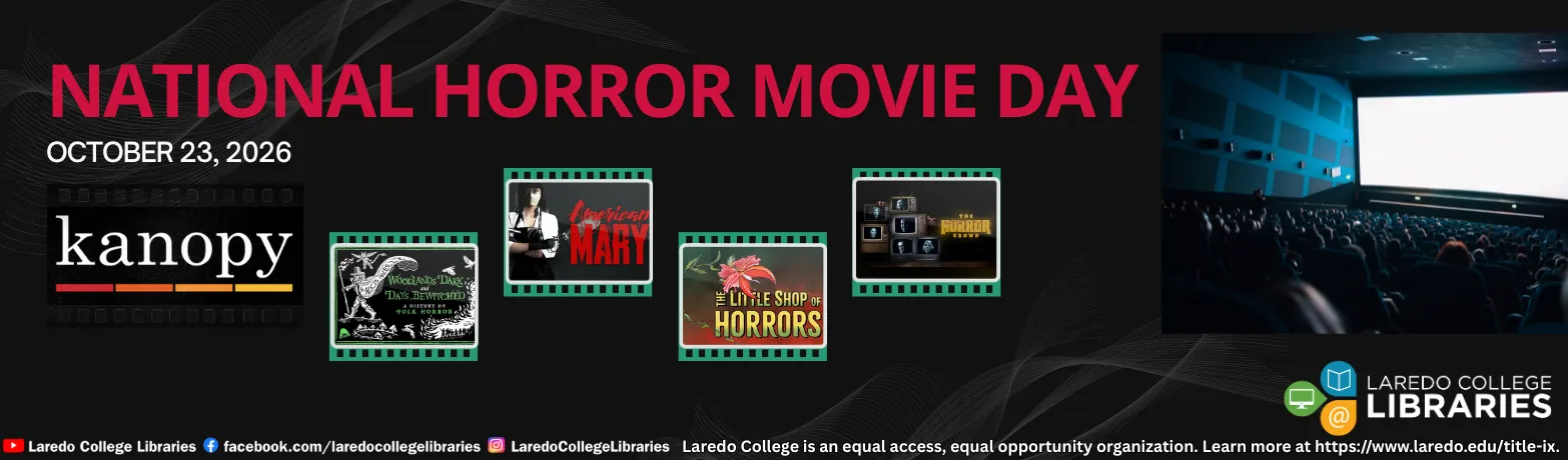 National Horror Movie Day, Oct. 23, featuring horror films available through Kanopy