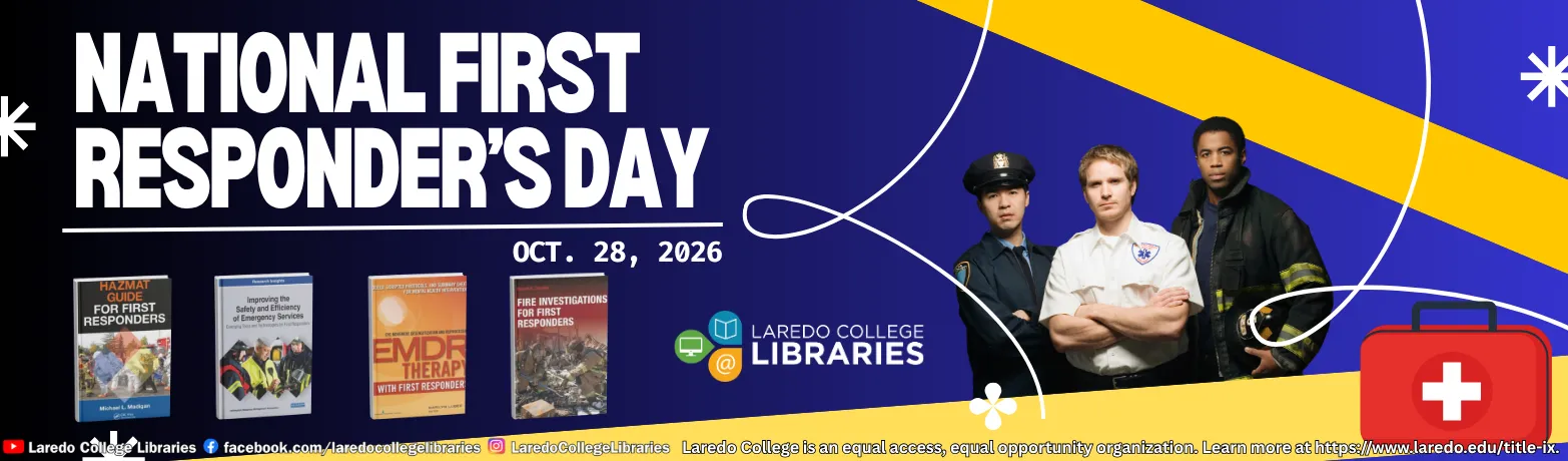 National First Responders Day, Oct. 28, featuring library resources honoring and supporting first responders.